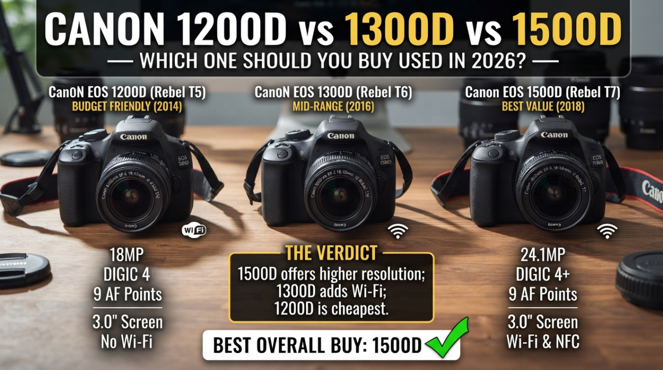Canon 1200D vs 1300D vs 1500D — Which One Should Buy?